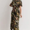 SL Eleanor Midi Dress | Black Floral Dresses