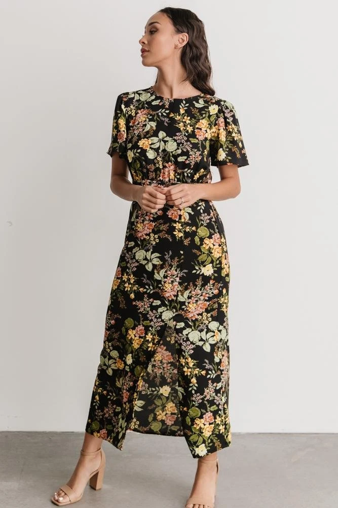 SL Eleanor Midi Dress | Black Floral Dresses 10 SL Eleanor Midi Dress | Black Floral Dresses