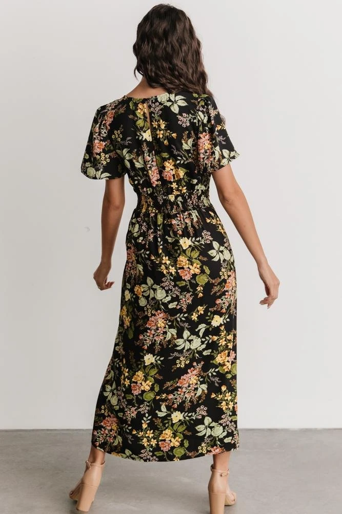 SL Eleanor Midi Dress | Black Floral Dresses 5 SL Eleanor Midi Dress | Black Floral Dresses
