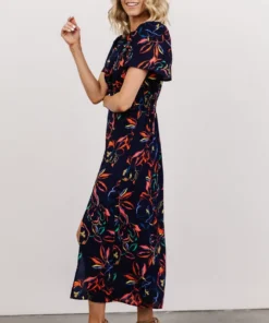 SL Eleanor Midi Dress | Retro Navy Floral 10 SL Eleanor Midi Dress | Retro Navy Floral