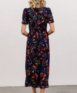 SL Eleanor Midi Dress | Retro Navy Floral 9 SL Eleanor Midi Dress | Retro Navy Floral