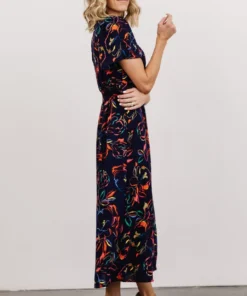 SL Eleanor Midi Dress | Retro Navy Floral 12 SL Eleanor Midi Dress | Retro Navy Floral