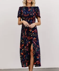 SL Eleanor Midi Dress | Retro Navy Floral 13 SL Eleanor Midi Dress | Retro Navy Floral