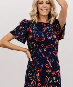 SL Eleanor Midi Dress | Retro Navy Floral