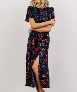 SL Eleanor Midi Dress | Retro Navy Floral 11 SL Eleanor Midi Dress | Retro Navy Floral