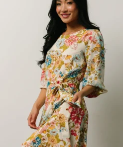 SL Elena Mini Dress | Ivory + Multi Floral 13 SL Elena Mini Dress | Ivory + Multi Floral