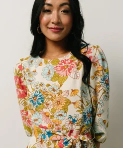 SL Elena Mini Dress | Ivory + Multi Floral 17 SL Elena Mini Dress | Ivory + Multi Floral