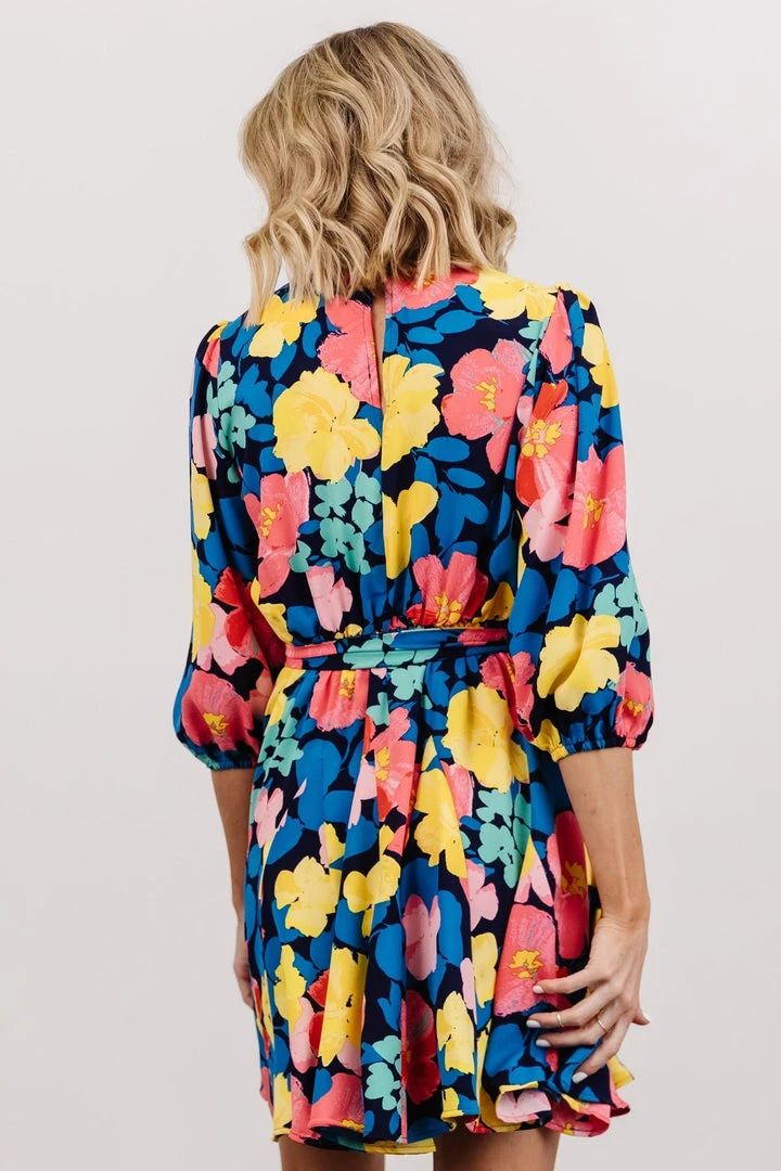 SL Elena Mini Dress | Navy Multi Floral Shop All 5 SL Elena Mini Dress | Navy Multi Floral Shop All