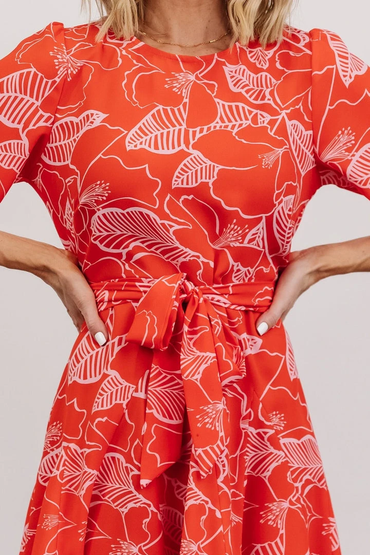 SL Shop All Elena Mini Dress | Red + Pink Floral 4 SL Shop All Elena Mini Dress | Red + Pink Floral