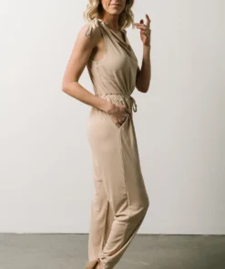 KA Jumpsuits Elise Tank Jumpsuit | Sand 11 KA Jumpsuits Elise Tank Jumpsuit | Sand