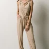 KA Jumpsuits Elise Tank Jumpsuit | Sand