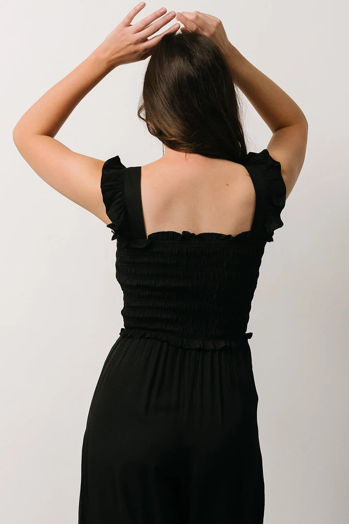 Ellen Wide Leg Jumpsuit | Black Boho 4 Ellen Wide Leg Jumpsuit | Black Boho