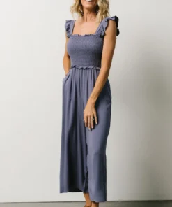Ellen Wide Leg Jumpsuit | Slate Blue 11 Ellen Wide Leg Jumpsuit | Slate Blue