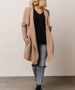 IL Ellison Lapel Cardigan | Beige