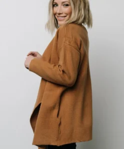 IL Ellison Lapel Cardigan | Camel Tops