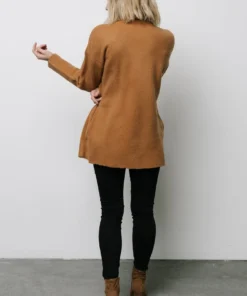 IL Ellison Lapel Cardigan | Camel Tops