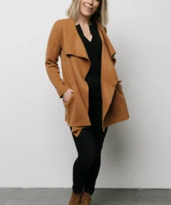 IL Ellison Lapel Cardigan | Camel Tops