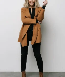 IL Ellison Lapel Cardigan | Camel Tops