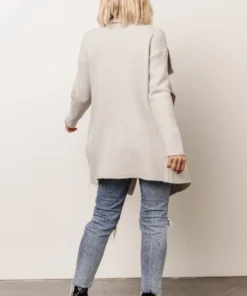 IL Ellison Lapel Cardigan | Light Gray Tops