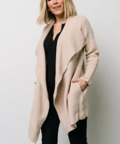 IL Ellison Lapel Cardigan | Oatmeal