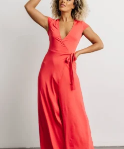 DD Dresses Elsa Wrap Dress | Pink Coral 16 DD Dresses Elsa Wrap Dress | Pink Coral