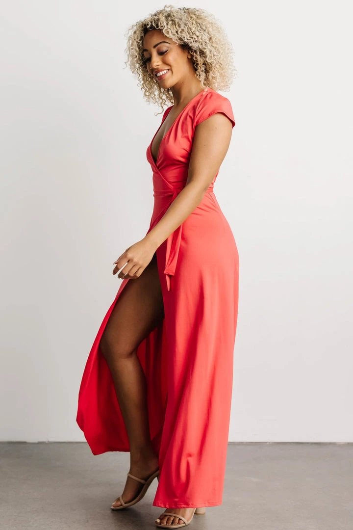 DD Dresses Elsa Wrap Dress | Pink Coral 5 DD Dresses Elsa Wrap Dress | Pink Coral
