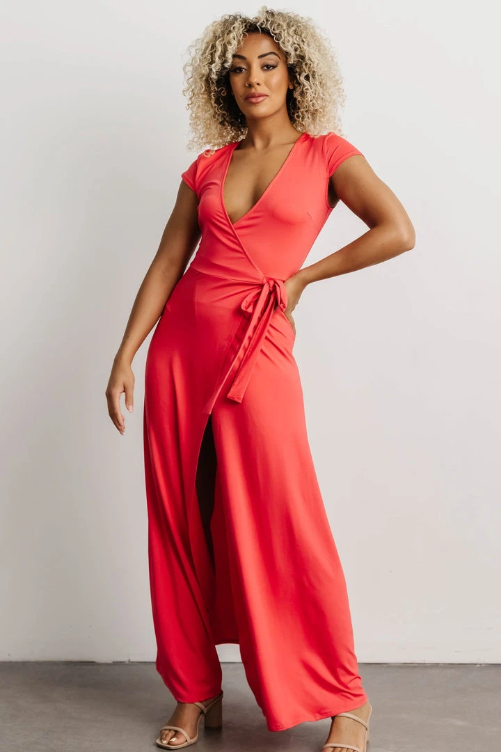 DD Dresses Elsa Wrap Dress | Pink Coral 6 DD Dresses Elsa Wrap Dress | Pink Coral