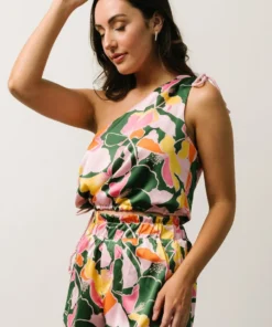 SL Vacation Emilia Paper Bag Shorts | Pink + Green Floral 10 SL Vacation Emilia Paper Bag Shorts | Pink + Green Floral