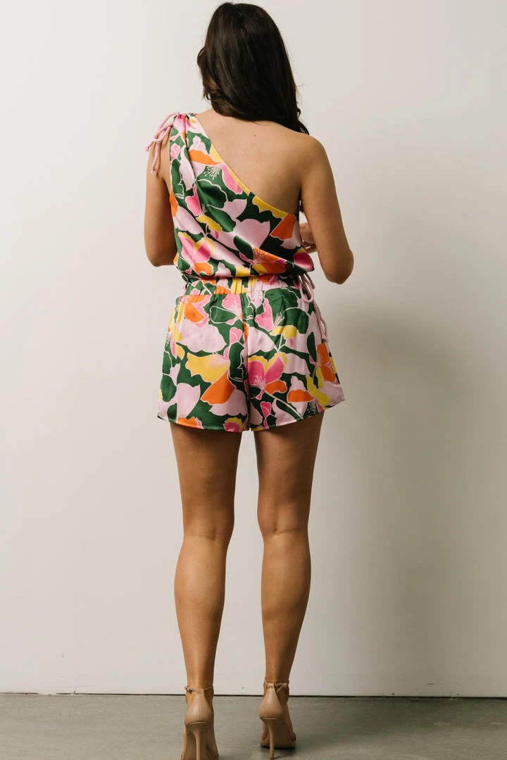 SL Vacation Emilia Paper Bag Shorts | Pink + Green Floral 7 SL Vacation Emilia Paper Bag Shorts | Pink + Green Floral