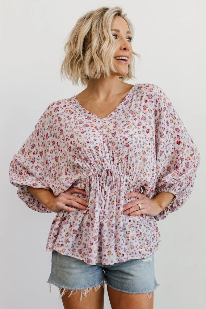 HAY Erica Boho Top | Dusty Purple Floral 2 HAY Erica Boho Top | Dusty Purple Floral