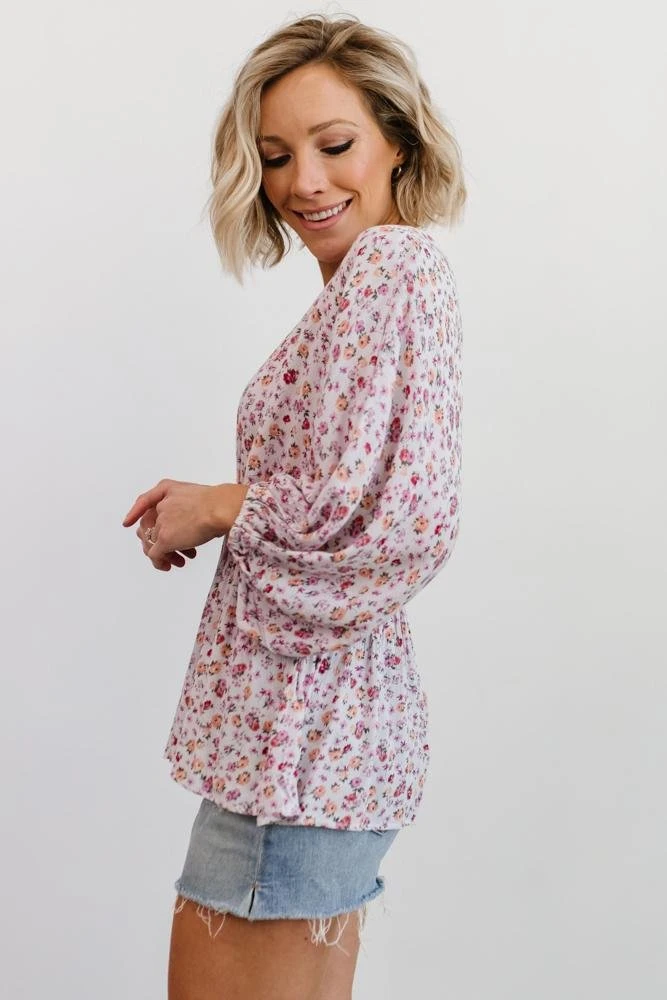 HAY Erica Boho Top | Dusty Purple Floral 4 HAY Erica Boho Top | Dusty Purple Floral