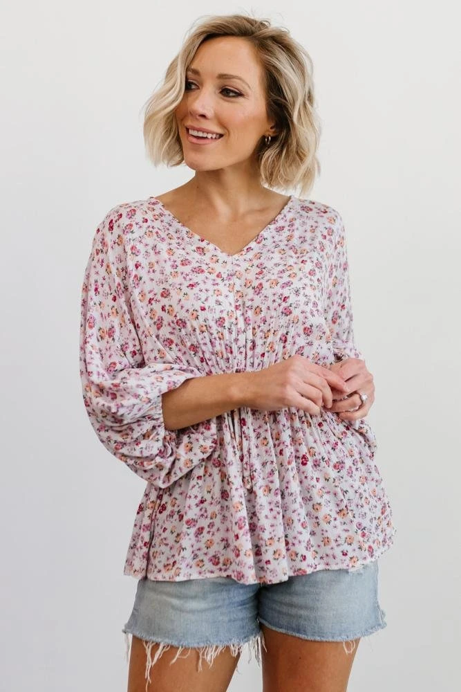 HAY Erica Boho Top | Dusty Purple Floral 1 HAY Erica Boho Top | Dusty Purple Floral