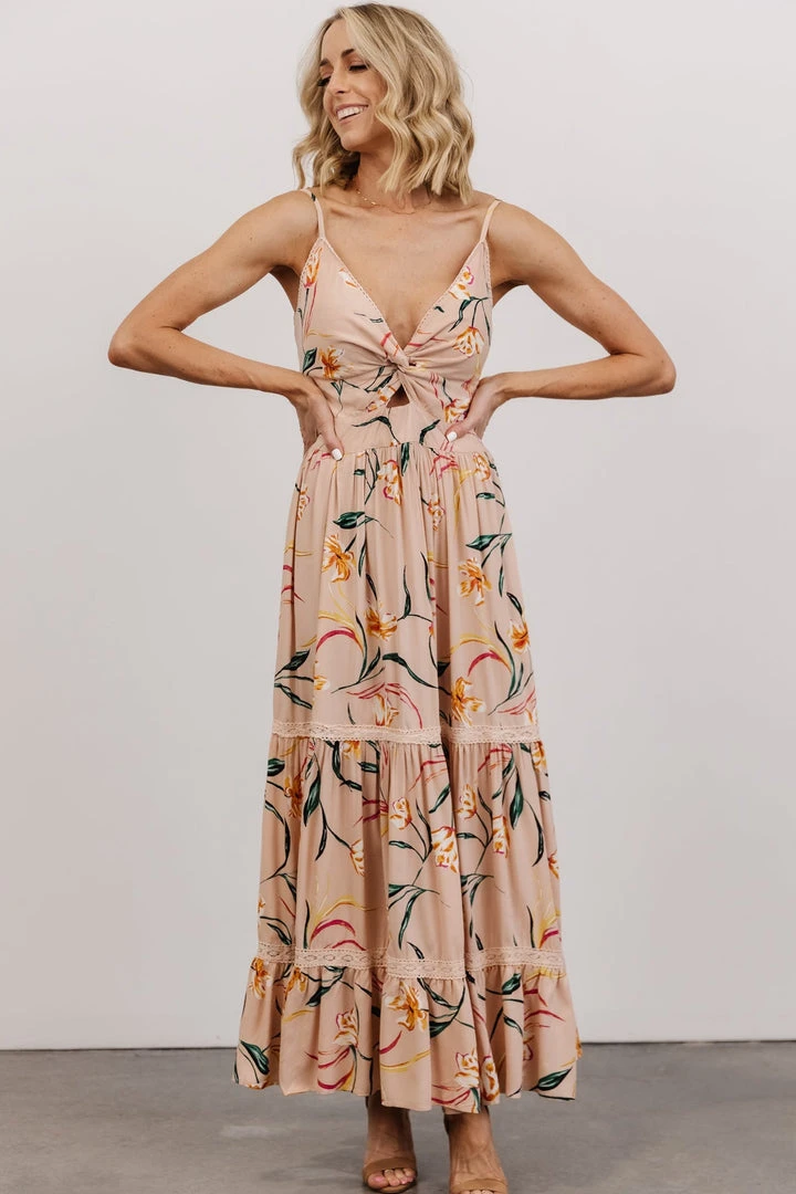 ANG Esme Tiered Maxi Dress | Blush Floral 1 ANG Esme Tiered Maxi Dress | Blush Floral