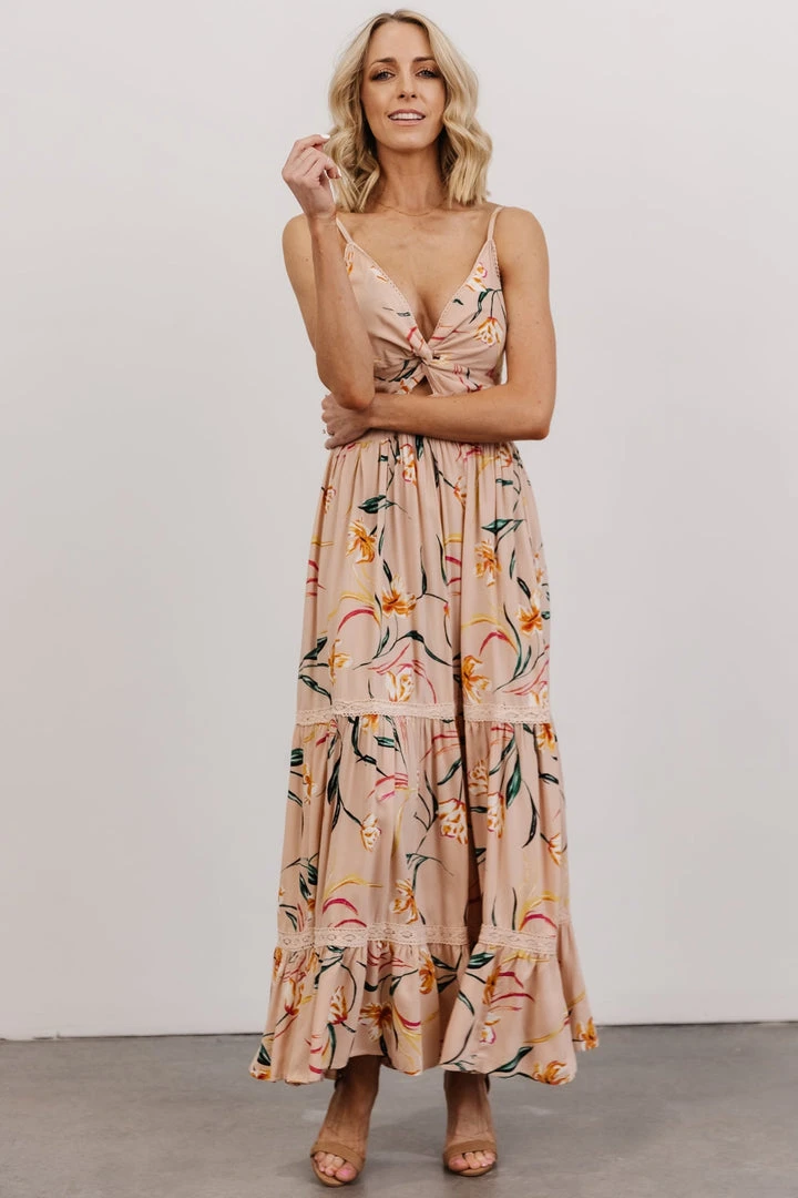 ANG Esme Tiered Maxi Dress | Blush Floral 4 ANG Esme Tiered Maxi Dress | Blush Floral