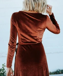 BB Custom Dresses Esmerelda Velvet Wrap Maxi Dress | Bronze 13 BB Custom Dresses Esmerelda Velvet Wrap Maxi Dress | Bronze