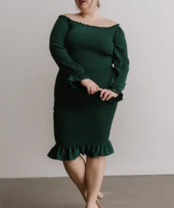 BB Custom Esther Smocked Midi Dress | Green 21 BB Custom Esther Smocked Midi Dress | Green