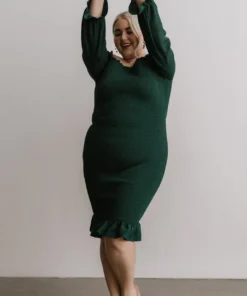 BB Custom Esther Smocked Midi Dress | Green 19 BB Custom Esther Smocked Midi Dress | Green