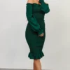 BB Custom Esther Smocked Midi Dress | Green