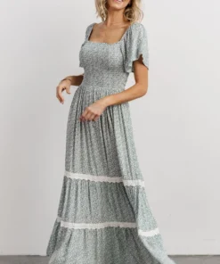 IL Eva Maxi Dress | Green Floral Dresses