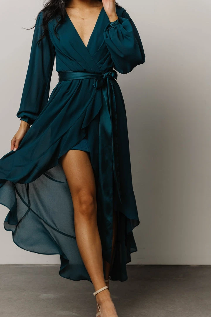 MA Dresses Evangeline High Low Dress | Dark Teal 8 MA Dresses Evangeline High Low Dress | Dark Teal