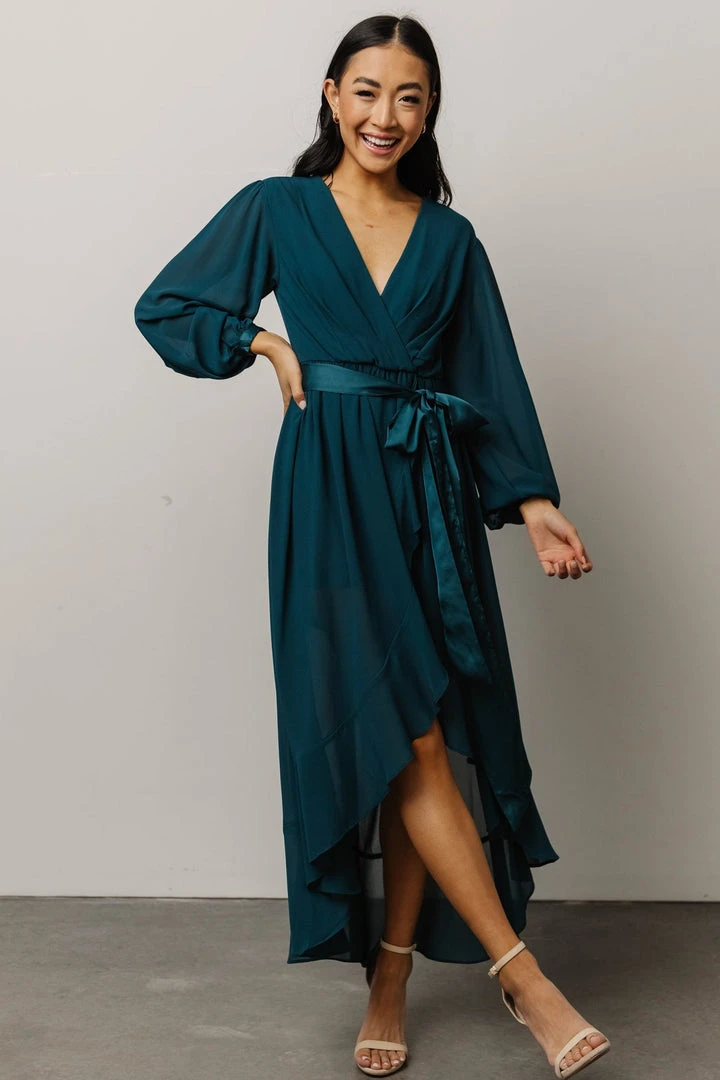 MA Dresses Evangeline High Low Dress | Dark Teal 1 MA Dresses Evangeline High Low Dress | Dark Teal