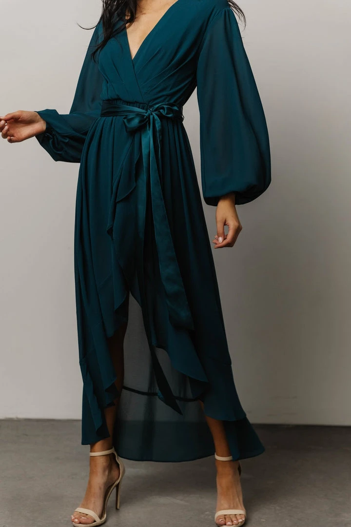 MA Dresses Evangeline High Low Dress | Dark Teal 4 MA Dresses Evangeline High Low Dress | Dark Teal