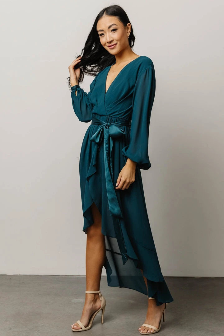 MA Dresses Evangeline High Low Dress | Dark Teal 6 MA Dresses Evangeline High Low Dress | Dark Teal
