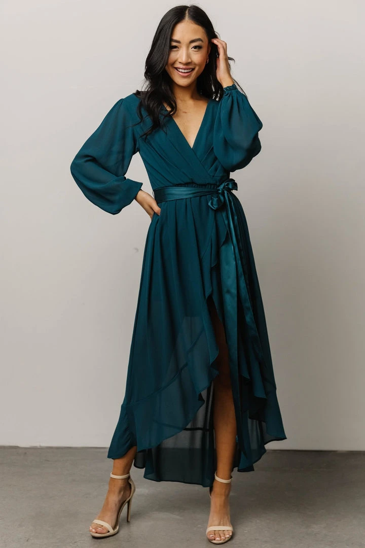 MA Dresses Evangeline High Low Dress | Dark Teal 9 MA Dresses Evangeline High Low Dress | Dark Teal