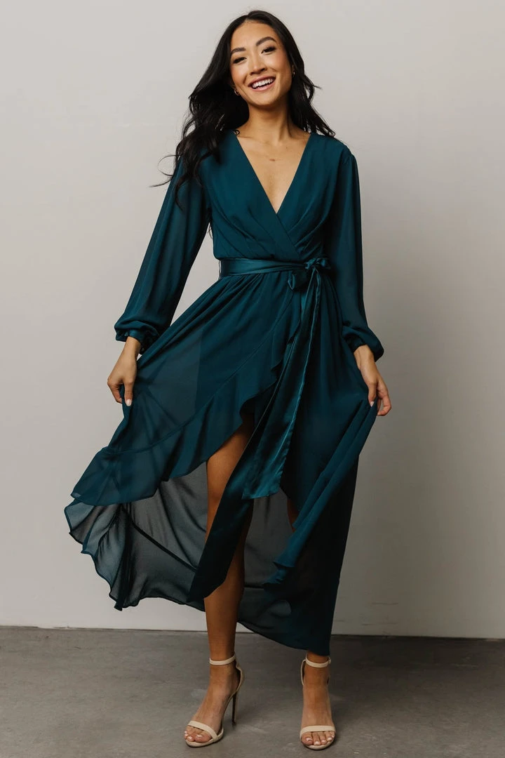 MA Dresses Evangeline High Low Dress | Dark Teal 7 MA Dresses Evangeline High Low Dress | Dark Teal