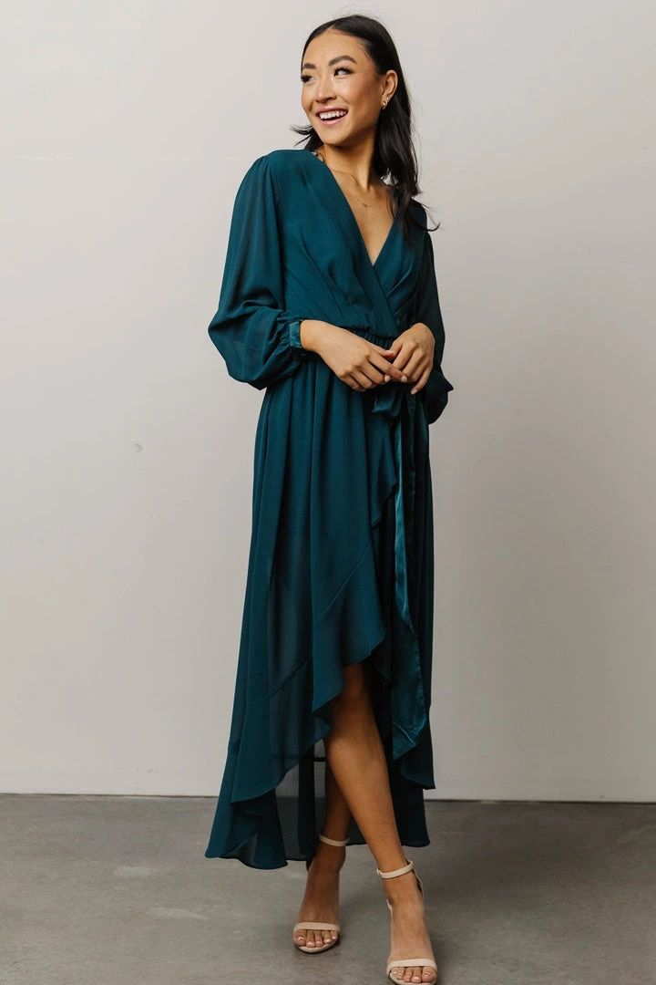 MA Dresses Evangeline High Low Dress | Dark Teal 3 MA Dresses Evangeline High Low Dress | Dark Teal