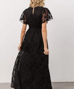 RR Evelyn Smocked Maxi Dress | Black 25 RR Evelyn Smocked Maxi Dress | Black