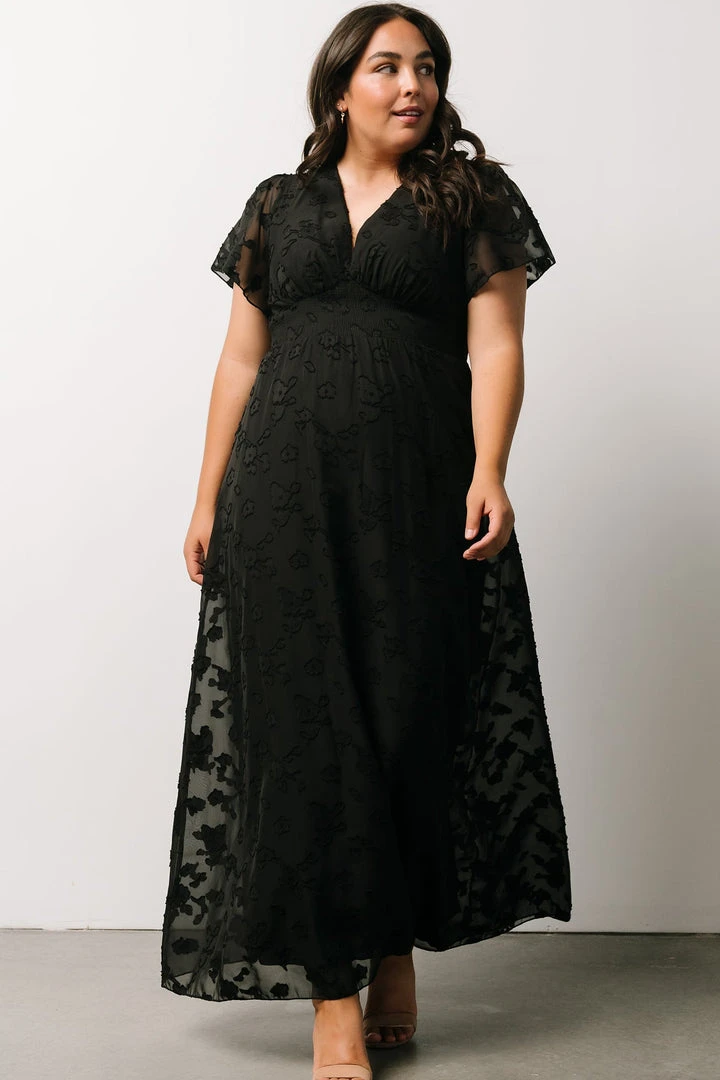 RR Evelyn Smocked Maxi Dress | Black 6 RR Evelyn Smocked Maxi Dress | Black