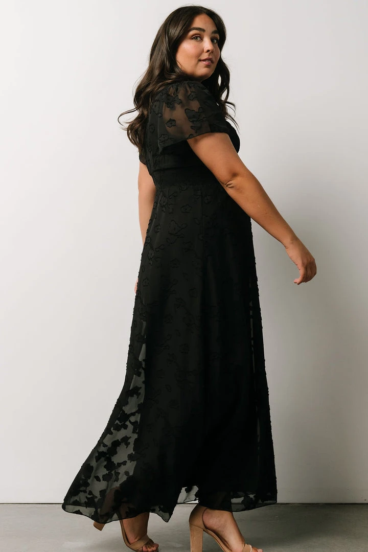 RR Evelyn Smocked Maxi Dress | Black 10 RR Evelyn Smocked Maxi Dress | Black