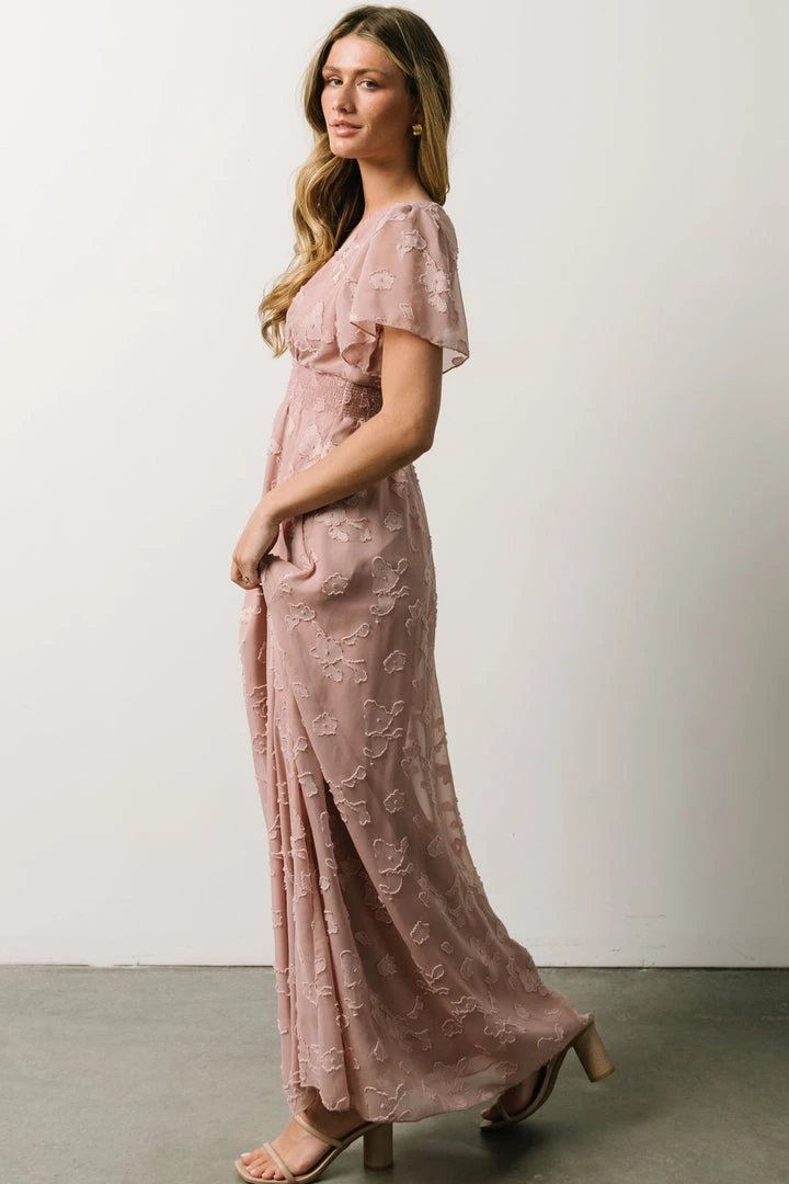 RR Dresses Evelyn Smocked Maxi Dress | Blush 6 RR Dresses Evelyn Smocked Maxi Dress | Blush
